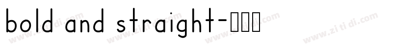 bold and straight字体转换